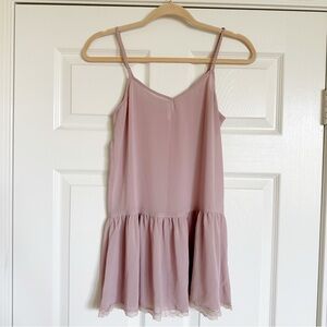 Frenchie Lilac Chiffon Tunic Top